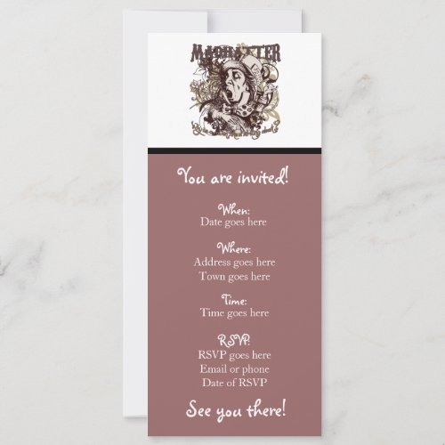 Mad Hatter Carnivale Style Personalized Invite