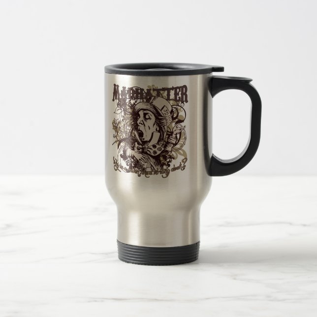 Mad Hatter Carnivale Style Travel Mug (Right)