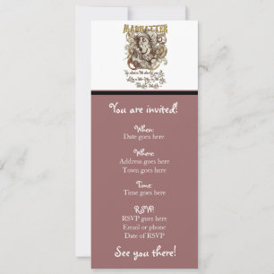 Mad Hatter Carnivale Style (with poem) Invitation