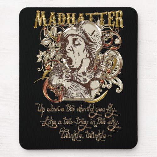 Mad Hatter Carnivale Style with poem Mouse Pad