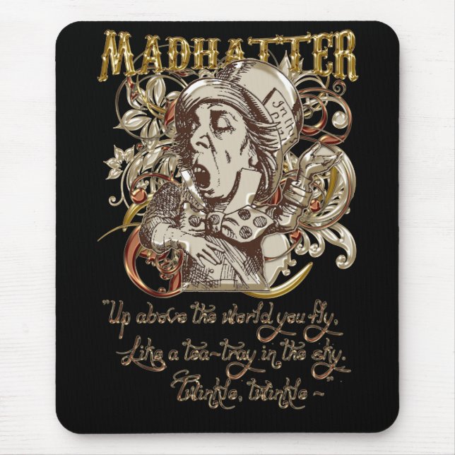 Mad Hatter Carnivale Style (with poem) Mouse Pad (Front)