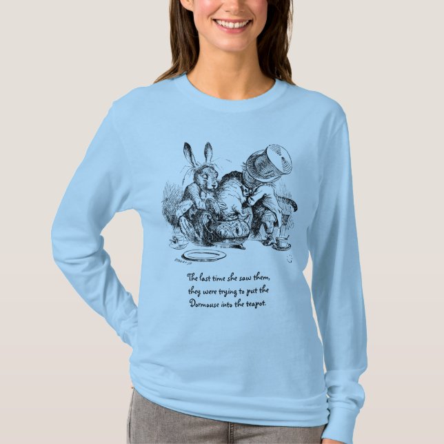 Mad Hatter, Dormouse and March Hare T-Shirt (Front)