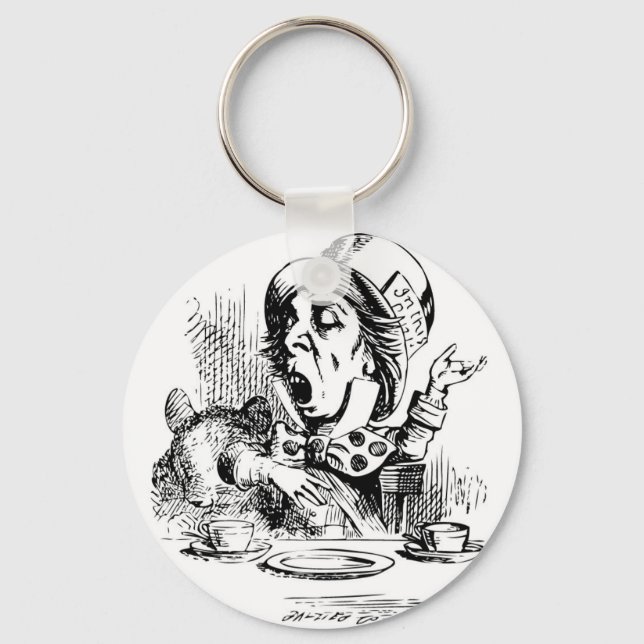 Mad Hatter engaging in rhetoric Keychain (Front)