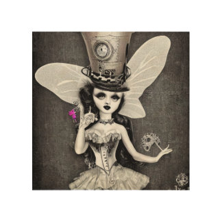 Mad Hatter Fairy Wood Wall Art