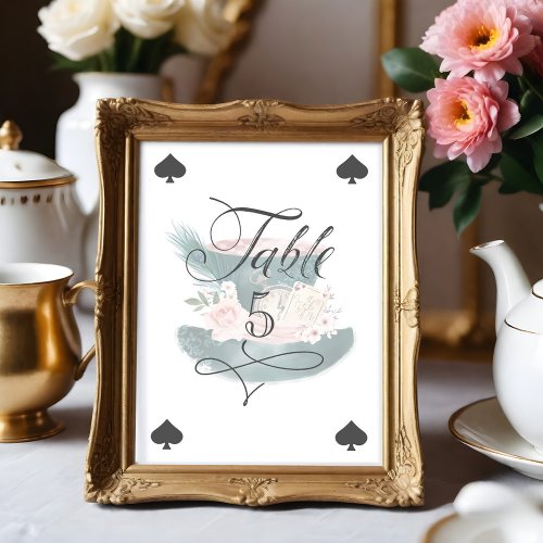 Mad Hatter Hat Watercolor Alice in Wonderland Table Number