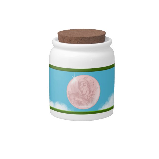 Mad Hatter in Pink Bubble Candy Jar (Front)