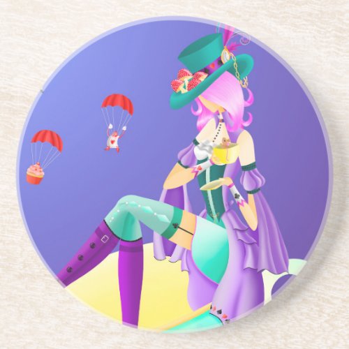 Mad Hatter in Tea Cup  Coaster