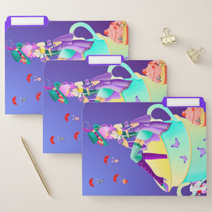 Mad Hatter in Tea Cup - wonderland  File Folder
