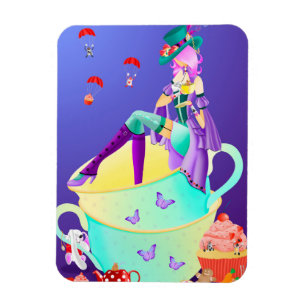 Mad Hatter in Teacup Magnet