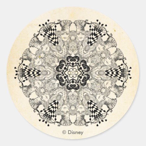 Mad Hatter Kaleidoscope Classic Round Sticker