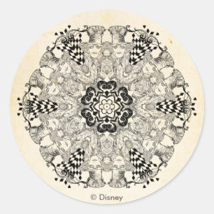 Mad Hatter Kaleidoscope Classic Round Sticker