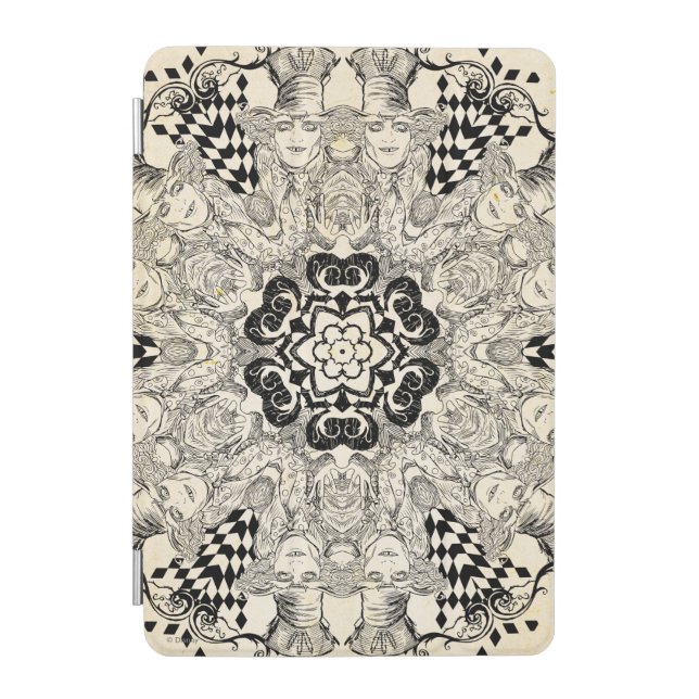 Mad Hatter Kaleidoscope iPad Mini Cover (Front)