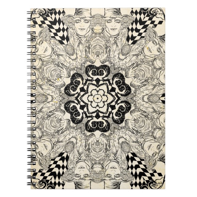 Mad Hatter Kaleidoscope Notebook (Front)