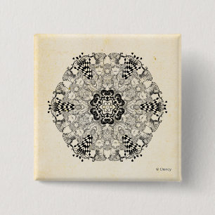 Mad Hatter Kaleidoscope Pinback Button