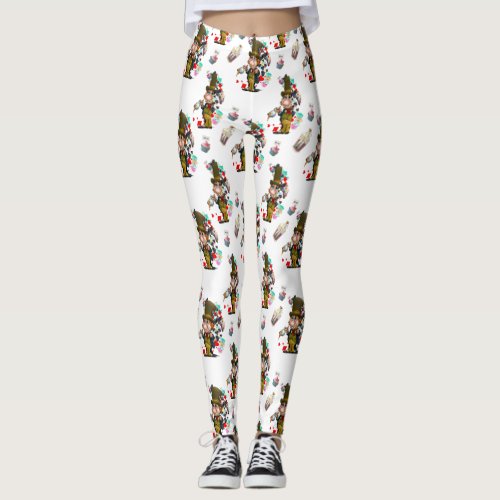 Mad Hatter Leggings Alices Adventures Wonderland Leggings