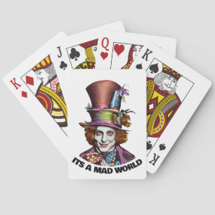 mad hatter man its a mad world fantasy art poker cards
