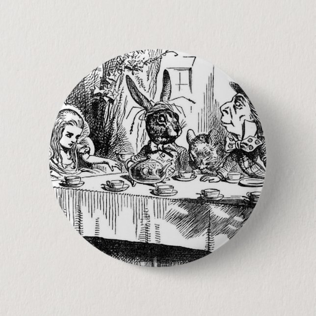 Mad Hatter Pinback Button (Front)