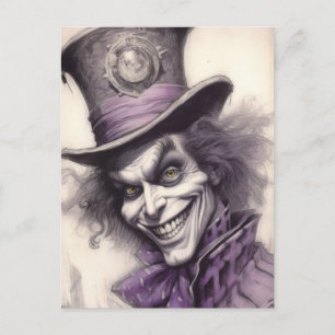 Mad Hatter, Sketch Art Postcard