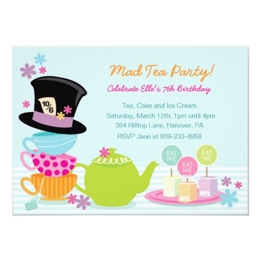 Mad Hatter Party Invitations 10