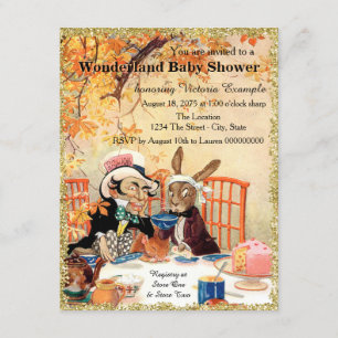 Mad Hatter Tea Party Baby Shower Invitation