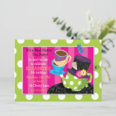 Mad Hatter Tea Party Birthday Invitation (Standing Front)