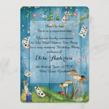 Mad Hatter Tea Party Birthday Party Invitation by Cards_by_Cathy at Zazzle