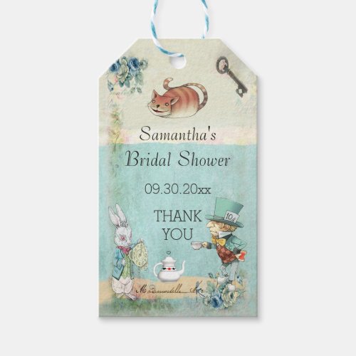 Mad Hatter Tea Party Bridal Shower Thank You Gift Tags