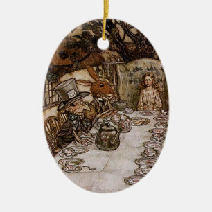 Mad Hatter Tea Party by Arthur Rackham Ornament