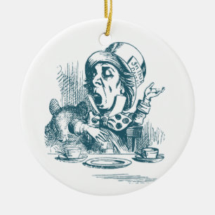 Mad Hatter Tea Party Ceramic Ornament