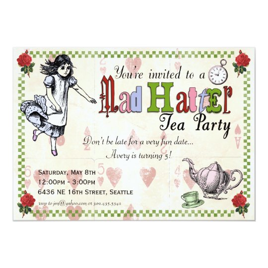 Mad Hatter Tea Party Invitation