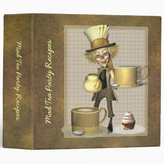 Mad Hatter Tea Party Recipe Binder 2"