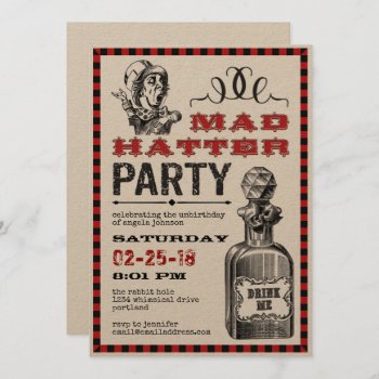Mad Hatter Unbirthday Party Invitation by Charmalot at Zazzle