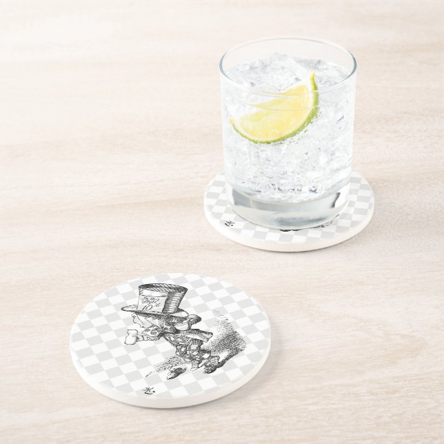 Mad Hatter with Biscuit and Tea Drink Coaster (Side)