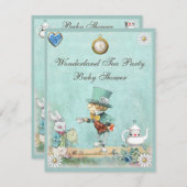 Mad Hatter Wonderland Tea Party Baby Shower Invitation (Front/Back)
