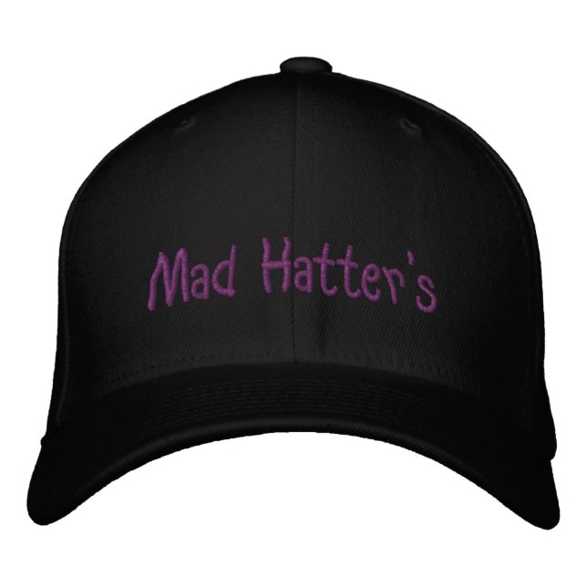 Mad Hatter's Embroidered Baseball Cap (Front)