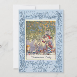 Mad Hatter's Graduation Tea Party Invitation