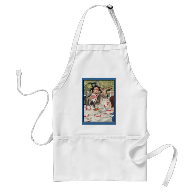 Mad Hatters Tea Party Adult Apron (Front)