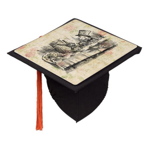 Mad Hatters Tea Party Alice in Wonderland Art Graduation Cap Topper