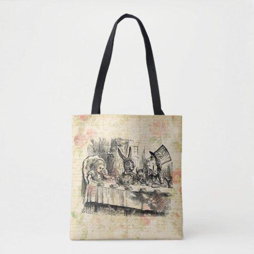 Mad Hatters Tea Party Alice in Wonderland Art Tote Bag
