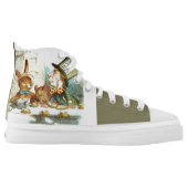 MAD HATTERS TEA PARTY-ALICE IN WONDERLAND High-Top SNEAKERS (Left Shoe Inside)