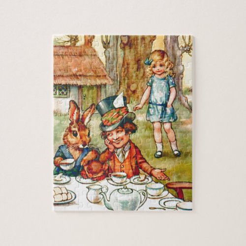 Mad Hatters Tea Party  _ Alice in Wonderland Jigsaw Puzzle