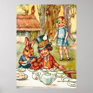 Mad Hatter's Tea Party - Alice in Wonderland Poster