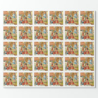 Alice in Wonderland Wrapping Paper Set Mad Hatter Gift Wrap