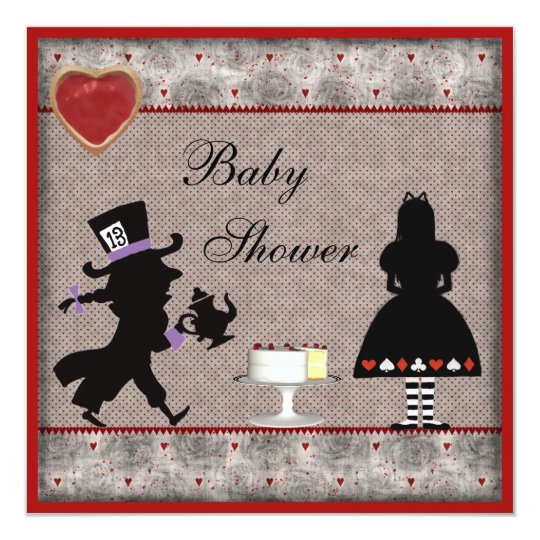 Mad Hatter Tea Party Baby Shower Invitations 10