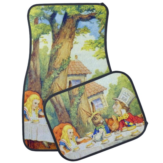 Mad Hatters Tea Party Color Car Floor Mat (Set)