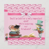 Mad Hatter's Tea Party Graduation Party Invitation (Front/Back)