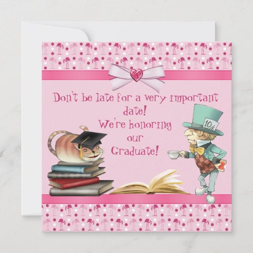 Mad Hatter's Tea Party Graduation Party Announcement