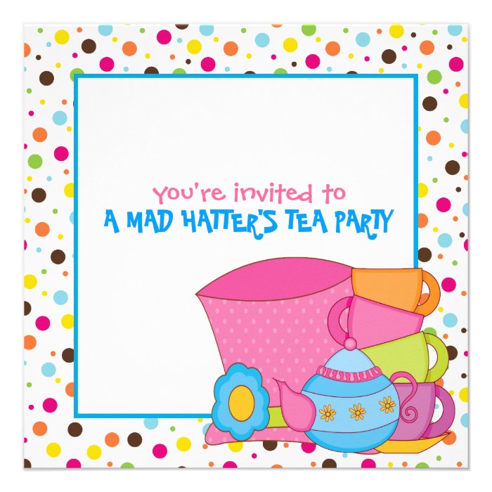 Mad Hatter's Tea Party Invitations