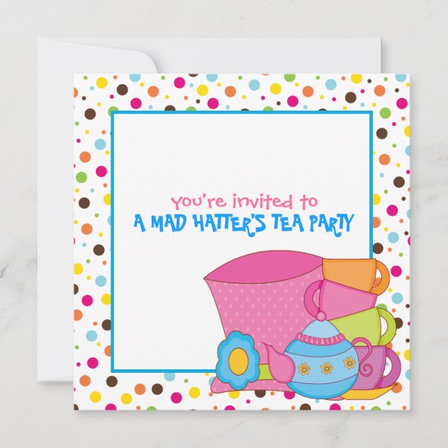 Mad Hatter's Tea Party Invitations (Front)
