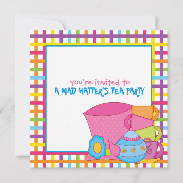 Mad Hatter's Tea Party Invitations (Front)